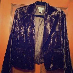 Worthington crushed velour blazer